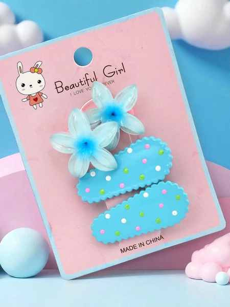 Zestaw spinek do włosów z motywem kwiatów