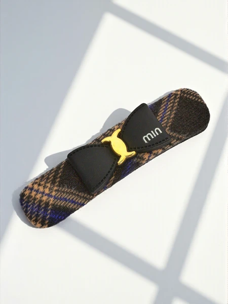 Royalfashion Spinka do włosów w kratkę z kokardką