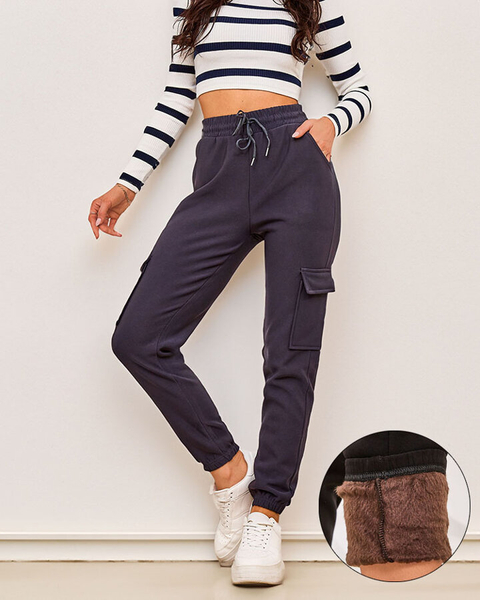 Royalfashion Damskie ocieplane spodnie typu bojówki