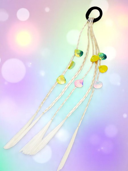 Royalfashion Doczepiane warkoczyki na gumce z muszelkami