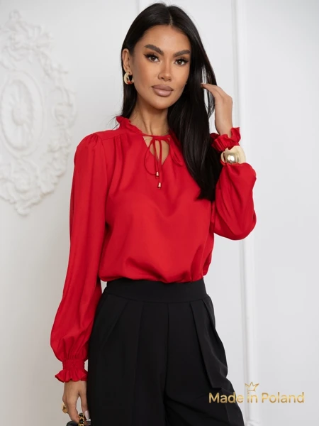 Bluzka damska z ozdobnym dekoltem Frankie