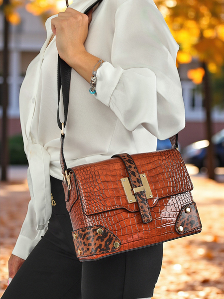 Royalfashion Lakierowana mała damska torebka z eko skóry WildGloss Tote