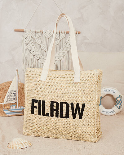 Royalfashion Duża słomiana torebka damska