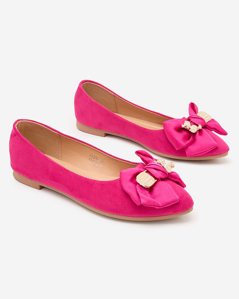 Royalfashion Baleriny damskie w szpic z kokardką Retripo