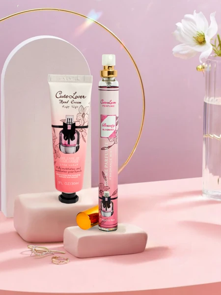 Zestaw Krem do rąk i perfumetka Pink Beauty Blooming