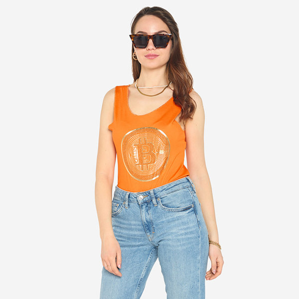 Royalfashion Damski top w kolorze pomarańczowym