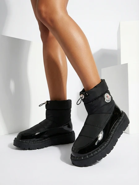 Royalfashion Wsuwane śniegowce damskie w czarnym kolorze Ireda