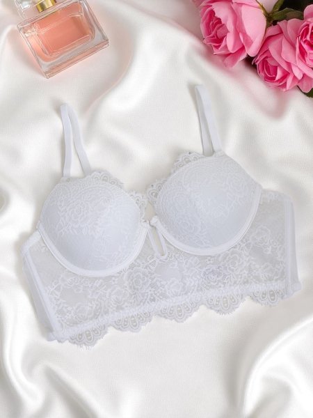 Royalfashion Damski usztywniany biustonosz z koronką gorsetowy Grace Corset