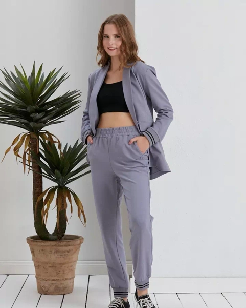 Royalfashion Fioletowy 2- częściowy komplet damski