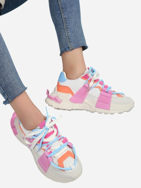 Royalfashion Sportowe sneakersy damskie z gumowymi wstawkami Bubble