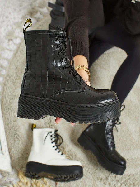 Damskie botki workery z tłoczeniem Arvessa