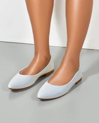 Royalfashion Damskie baleriny lakierowane Aramiese