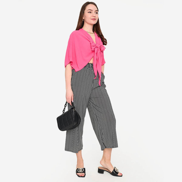 Royalfashion Ciemnoróżowa damska krótka narzutka