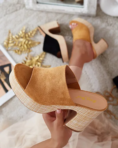 Royalfashion Damskie klapki na obcasie Voxon