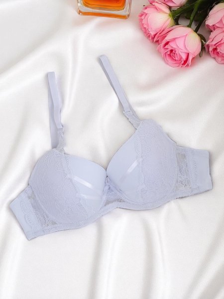 Royalfashion Damski usztywniany biustonosz z koronką Bra Bella