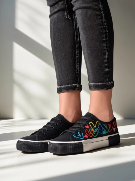 Royalfashion Trampki damskie z printem Sercess