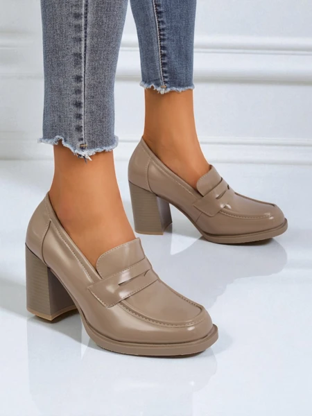 Royalfashion Mokasyny damskie na obcasie Minerva