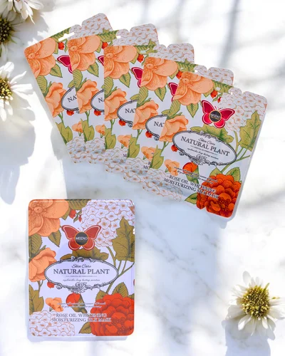 Natural Plant- Zestaw serum z ceramidami i maska z różą