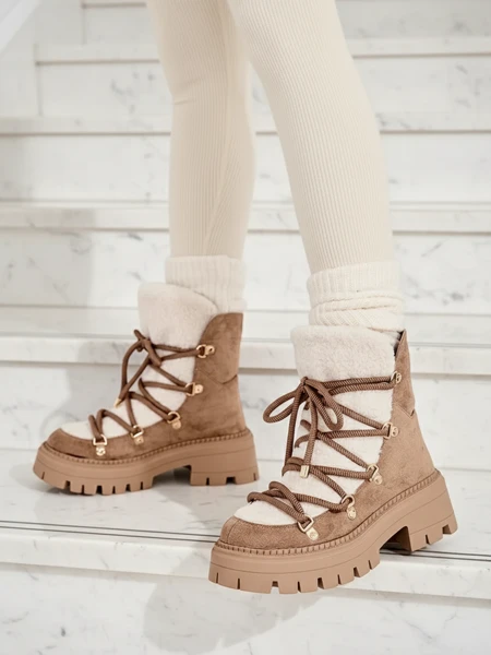 Royalfashion Śniegowce damskie sznurowane Lozin