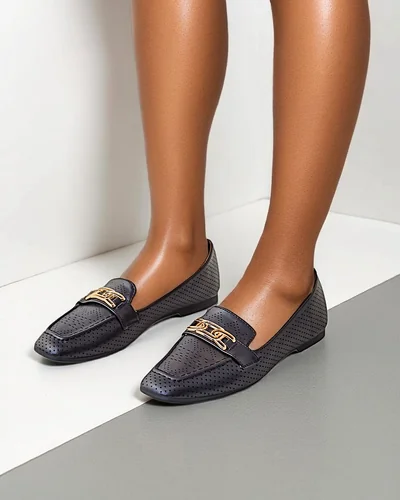 Royalfashion Ażurowe damskie mokasyny Besione