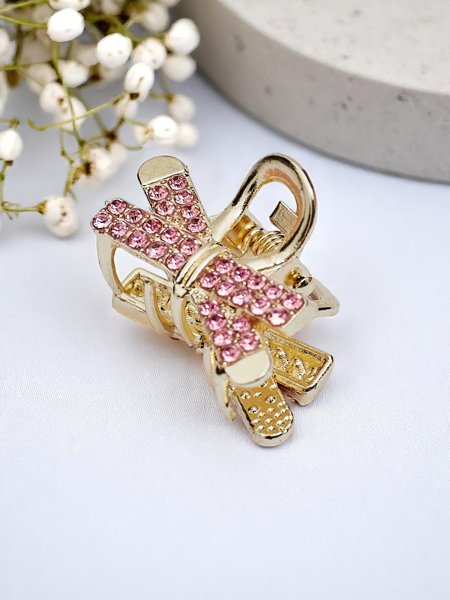 Royalfashion Spinka do włosów z cyrkoniami Golden Clip