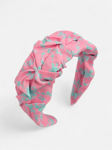 Royalfashion Пов'язка для волосся зі зморщуванням і принтом