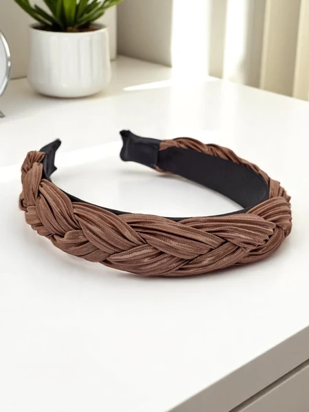 Royalfashion Pleciona opaska do włosów karbowana Nina