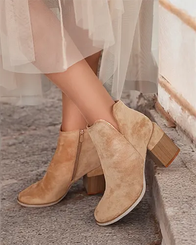 Royalfashion Botki damskie eko zamszowe Ovi