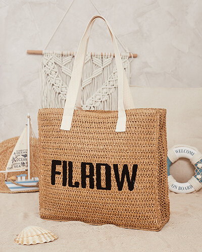 Royalfashion Duża słomiana torebka damska