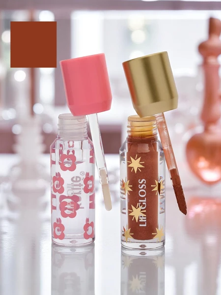 Błyszczyk z brokatem i błyszczyk bezbarwny 2w1 Soft Blush