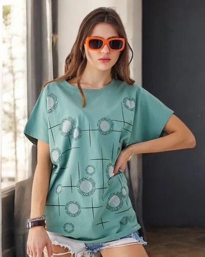 Royalfashion Bawełniany damski t-shirt z printem