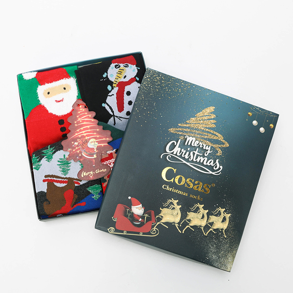 Royalfashion Świąteczne skarpetki w pudełku 4/pak