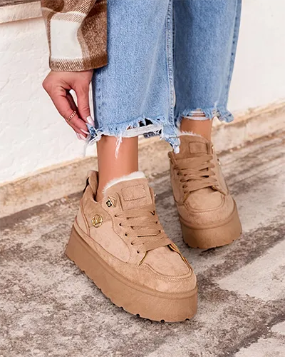 Royalfashion Ocieplane sneakersy damskie Zoovi