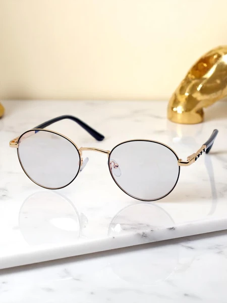 Royalfashion Okulary przeciwsłoneczne okrągłe lekko przyciemnione Felinea