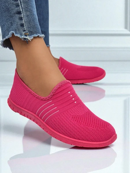 Damskie mokasyny Perseida komfortowa tkanina pomarańczowa na wiosnę i lato