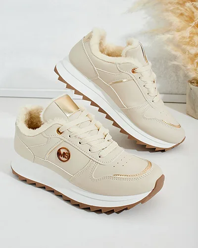 Royalfashion Ocieplane sneakersy damskie z futerkiem Boris