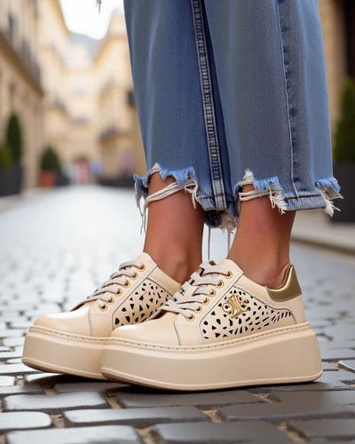 Royalfashion Sportowe sneakersy damskie ażurowe Jovixi