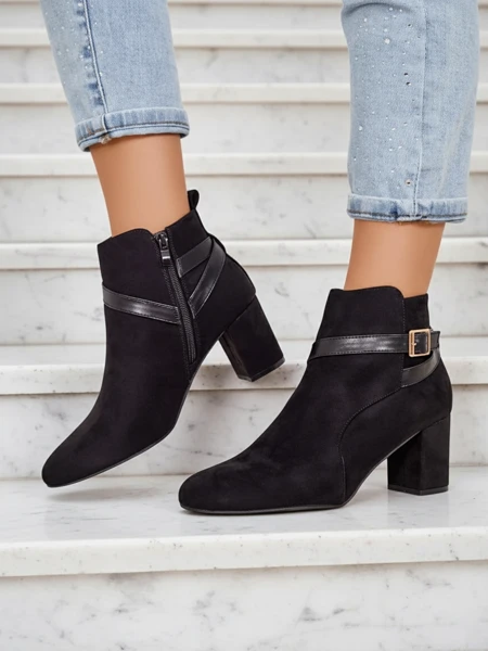 Royalfashion Damskie botki na słupku Eloron