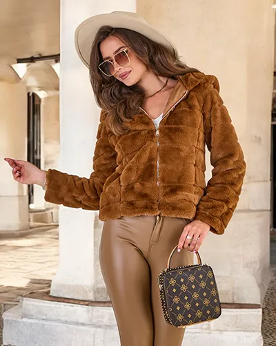 Royalfashion Kurtka damska z imitacji futra