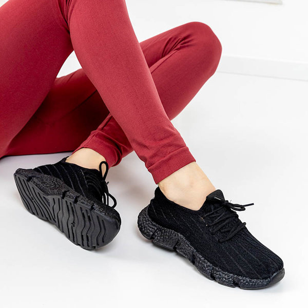 Royalfashion Czarne damskie sportowe buty Noliko