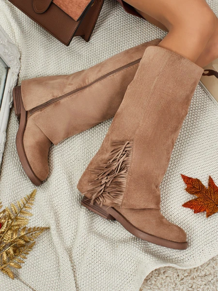 Жіночі чоботи еко замшеві з халявою Ismara