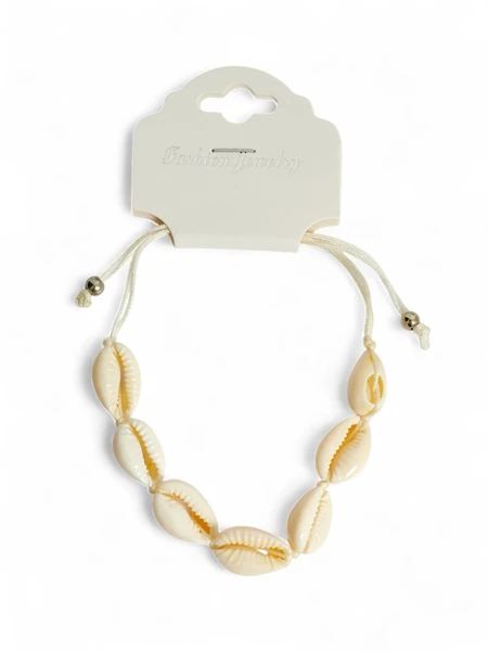 Bransoletka damska z muszelkami i regulacją