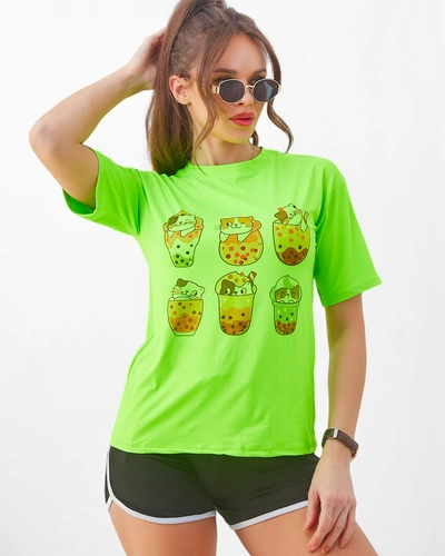 Royalfashion Damski komplet sportowy z t-shirtem i krótkimi spodenkami Kitty Cat