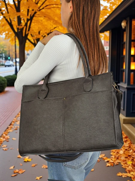 Royalfashion Duża torebka damska eko skórzana shopper MagnetEdge Tote