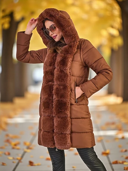 Пальто жіноче Royalfashion з можливістю зйомних рукавів