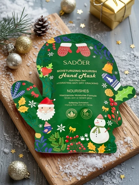 Świąteczna Maska do rąk - rękawiczki z niacynamidami- nawilżająca