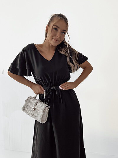 Royalfashion Damska prosta sukienka midi