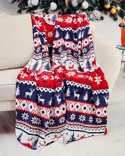 Royalfashion Świąteczny koc narzutka 160x200