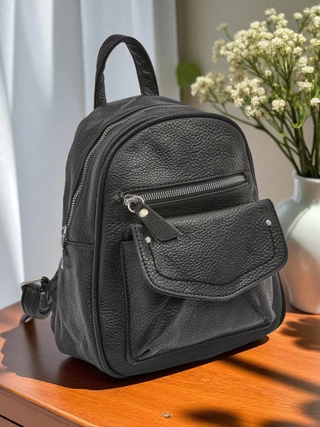 Plecak damski Astrea Królewska Moda зі шкіри екологічної чорно-білий