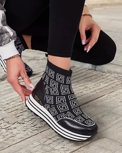 Royalfashion Sportowe wysokie sneakersy damskie Lori